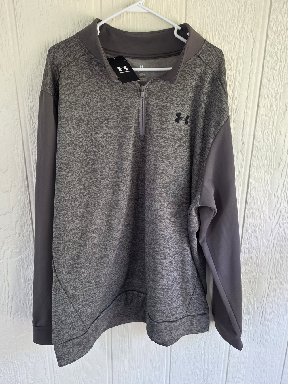 Men's Under Armour Men’s Gray Quarter-Zip Performance Sweater, Size 4XL